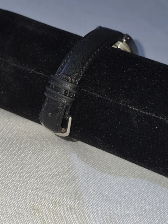 Fossil Blue Dial 31 mm Stainless Watch AM-3551 100m with Black Leather Strap - Picture 7 of 7